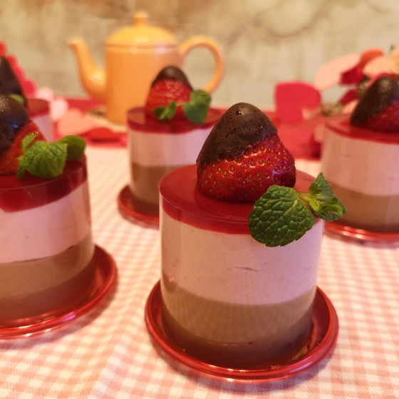 チョコとフランボワーズのムース