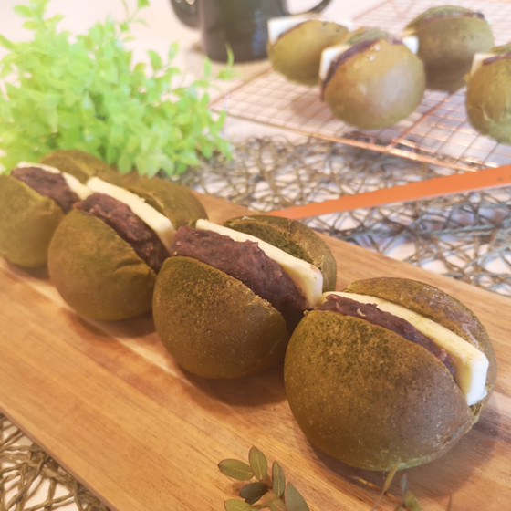 抹茶のあんバターサンド