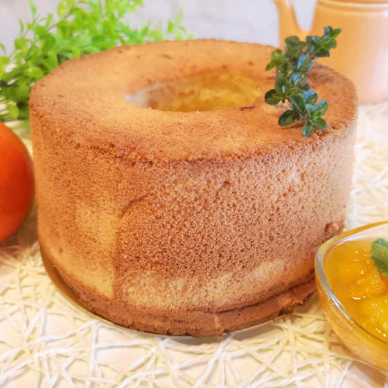 オレンジのシフォンケーキ