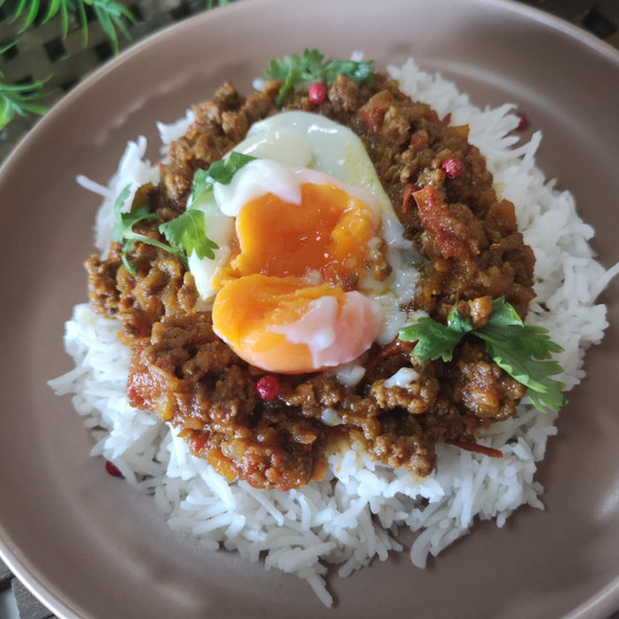 カレーマニアStep3「7種のスパイスで作るキーマカレー」