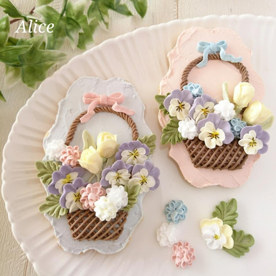 アイシング　パイプドフラワー（お花絞り）1Dayレッスン②