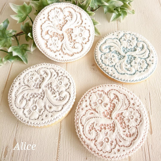 アイシングクッキー1Dayレッスン　～カットワーク刺繍～