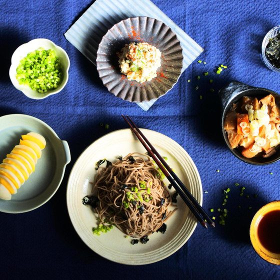家で出来立てを楽しむ♪　手打ち蕎麦と居酒屋風３種のおつまみ