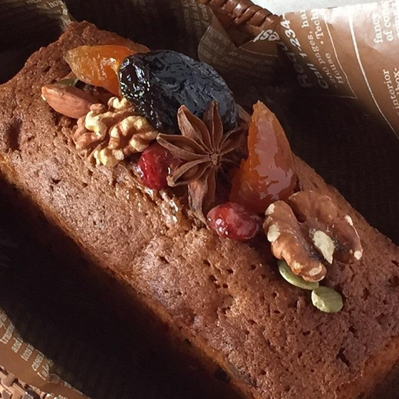 自家製漬け込みフルーツを使って　フルーツパウンドケーキ