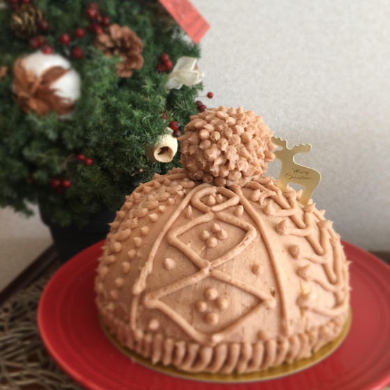 ニット帽のケーキ(モンブラン仕立て）
