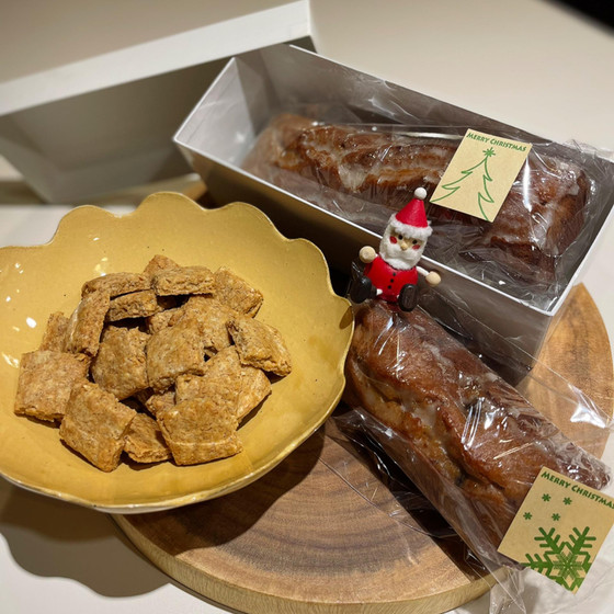 新作「ロワイヤルケーキ＆オリーブオイルと全粒粉のサブレ」