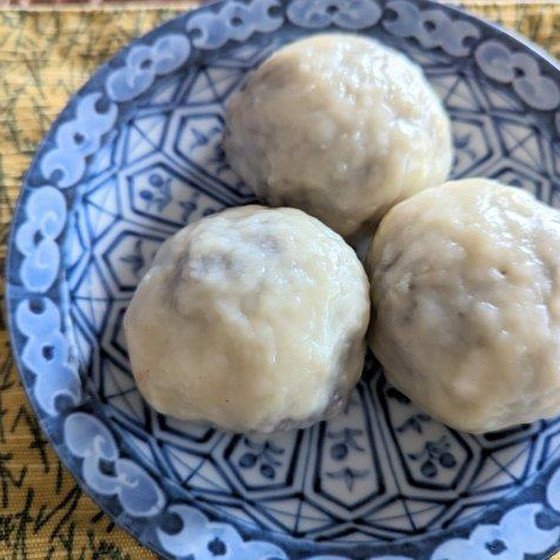 じぶんだけの味噌玉作り　　デザートはいきなり団子です