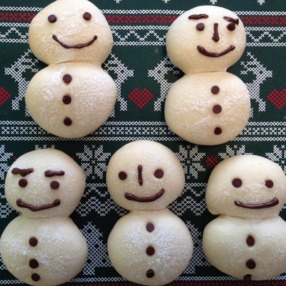 雪だるまパン
