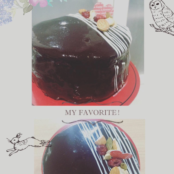 大人のチョコケーキ(生チョコ&キャラメルナッツ入) 13cm