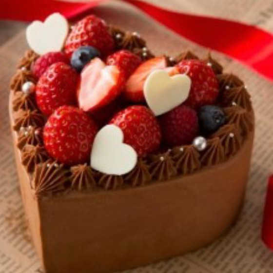 ハートのチョコレートケーキ１２ｃｍ×２個（平日）
