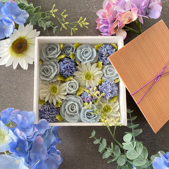 紫陽花のフラワーおはぎBOXレッスン