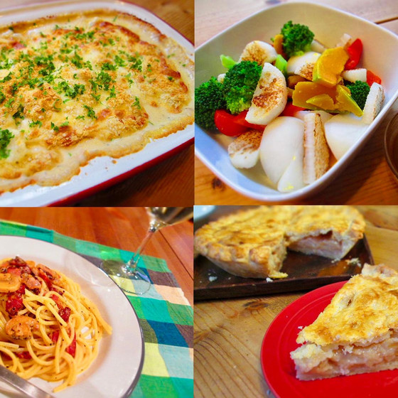 2017冬の特別クラス　冬に食べたいパスタ２種とアップルパイ