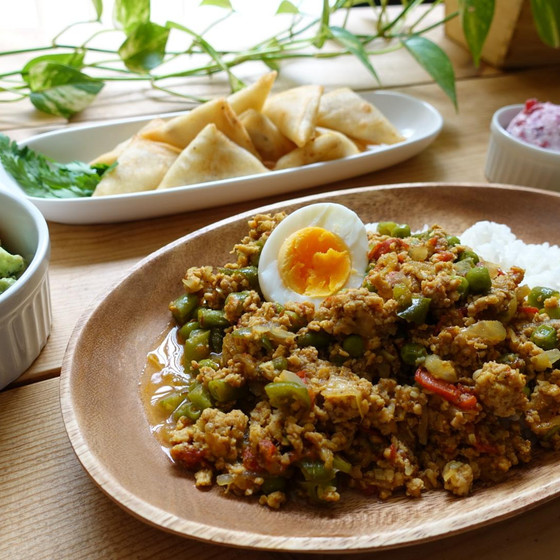 ショートクラス：野菜たっぷりシンプルチキンキーマカレー