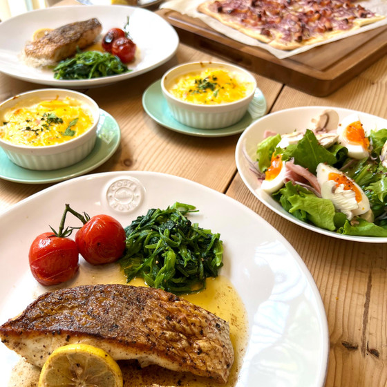 【オンライン】エブリデイフレンチ　鯛のポワレとグラタンドフィノア　