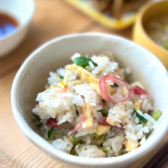 みょうがの混ぜごはん