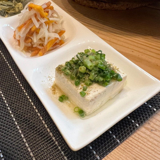 ねぎ塩山椒奴