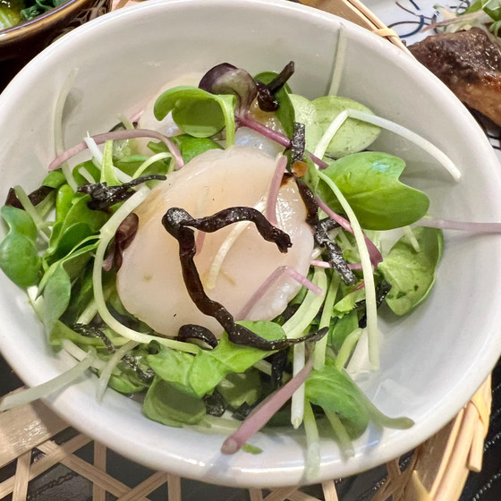 ホタテと塩昆布のサラダ 