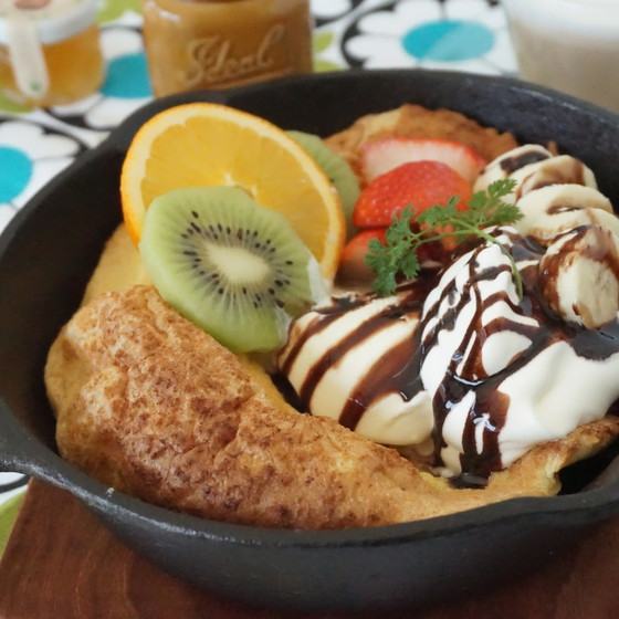 スキレットを使ったフルーツたっぷりダッチベイビーレッスン