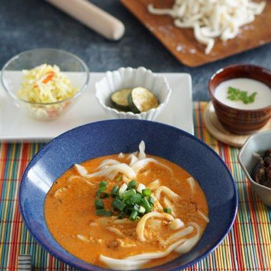 自家製手打ち麺で作る カレーうどん