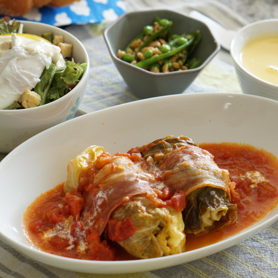 【単発受講可能】春のおうち洋食（チーズインロールキャベツ）