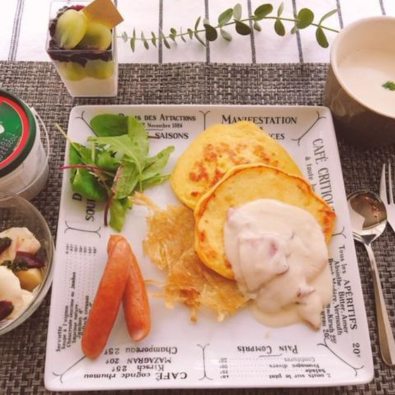秋の集いにじゃがいもパンケーキのカフェランチメニュー♪