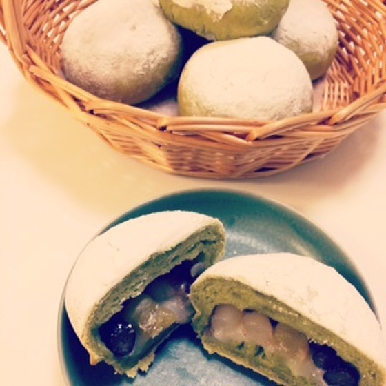 米粉と抹茶の豆大福のクラス