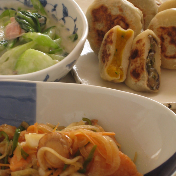 日本のごはん：　お焼きを作ってみましょう