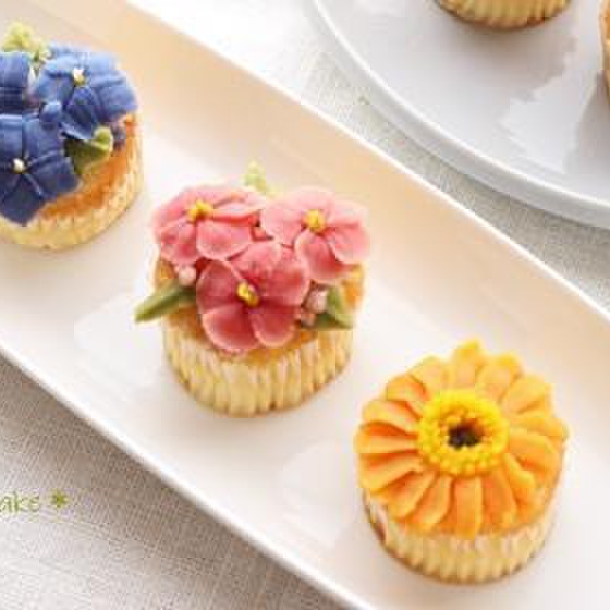 秋のお花あんケーキレッスン