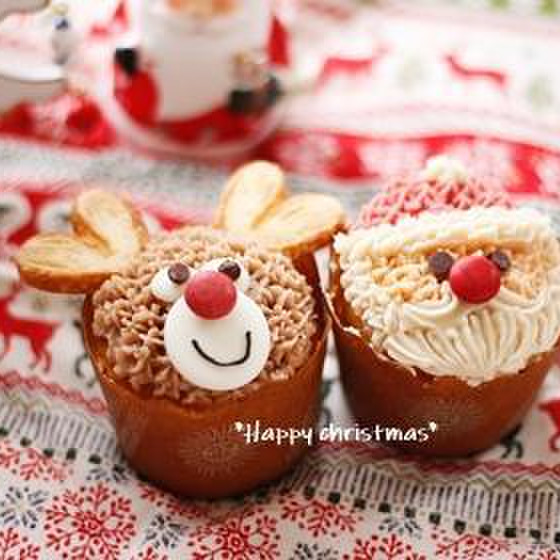 クリスマスあんカップケーキ