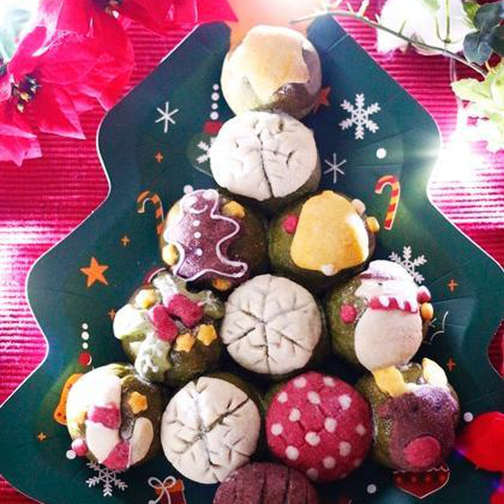 メロンパンdeコッタのクリスマスツリー