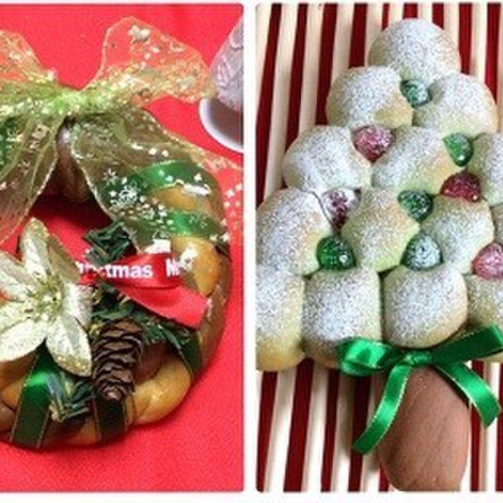 クリスマス！パンで作るリース＆ツリーパン🎄