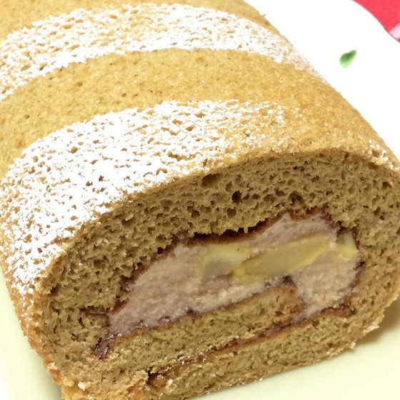 米粉で作る黒糖マロンロールケーキ　＜11/14　瀬戸教室＞