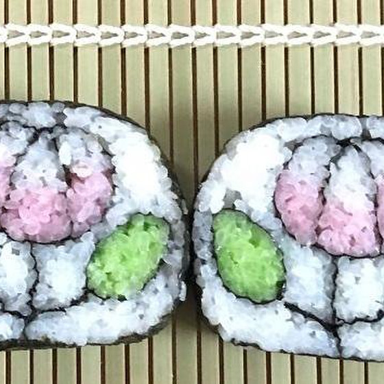 蓮の花と四海巻の飾り巻き寿司　
