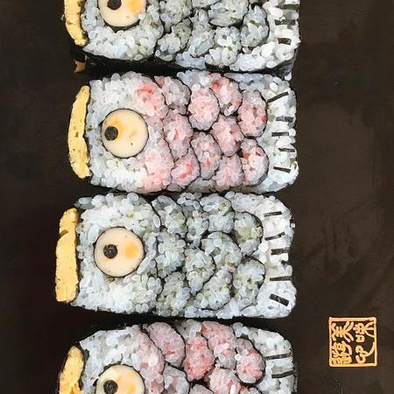子どもの日の飾り巻き寿司と簡単美味しい なめらかなプリン