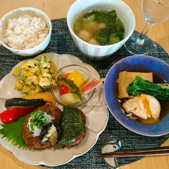 鰯団子の落とし揚げ＆もち麦ご飯&春雨入り肉団子スープレッスン