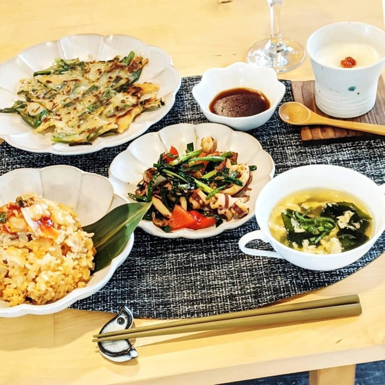 豚とキムチの炊き込みご飯＆ニラチヂミ＆杏仁豆腐大満足レッスン