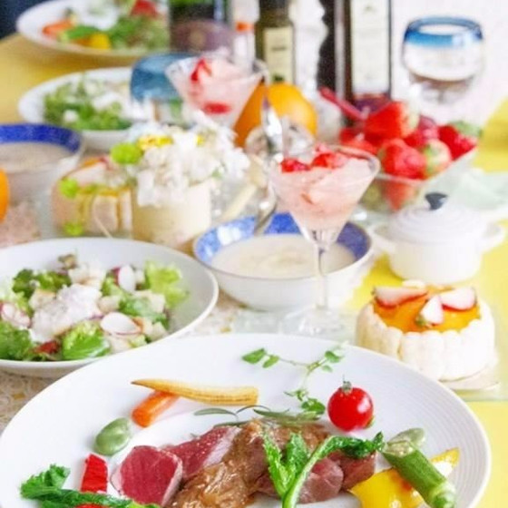 春のおもてなしフレンチ♡　料理3品＆デザート2品