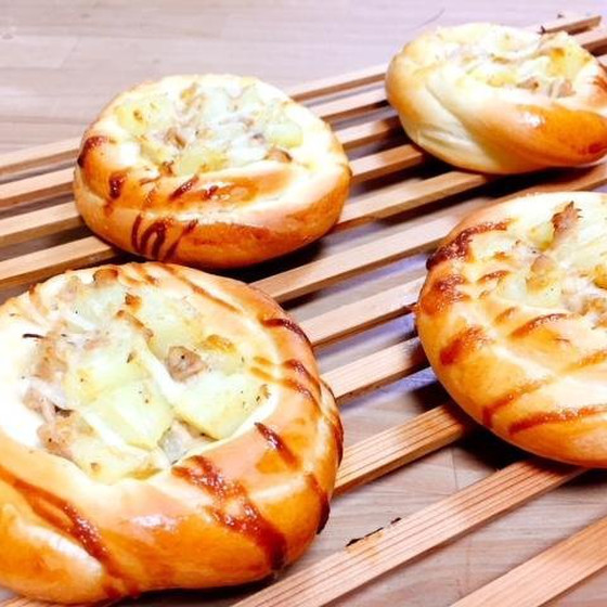 7月メニュー ツナ＆ポテトパン（中級レベル）