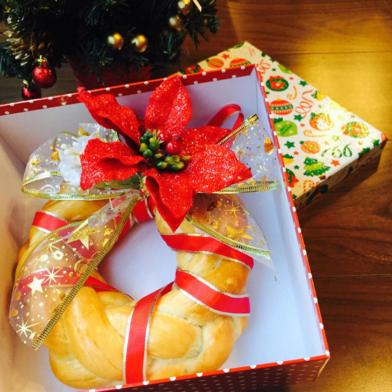 パンdeクリスマスリース