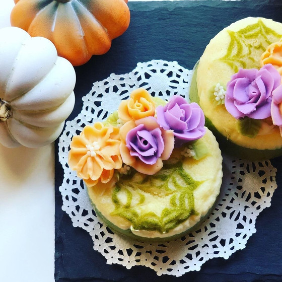 ハロウィンあんフラワーケーキレッスン