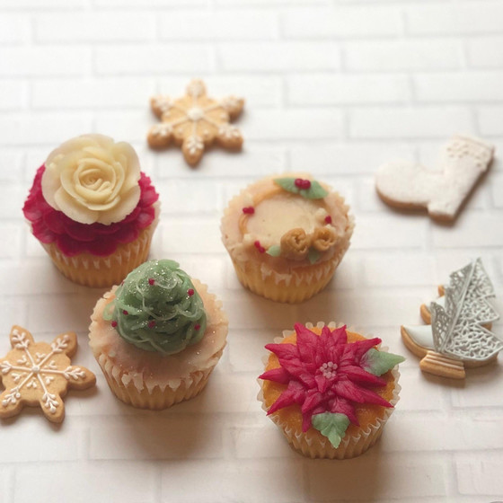 Xmas限定！あんフラワーカップケーキ体験レッスン