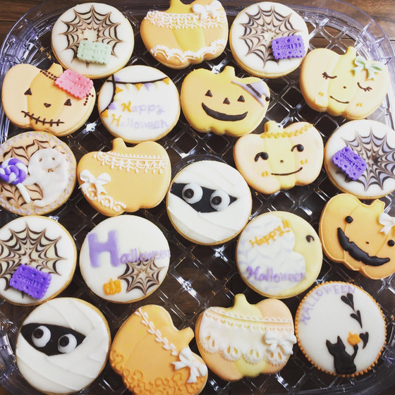 カラフルハロウィンアイシングクッキーレッスン