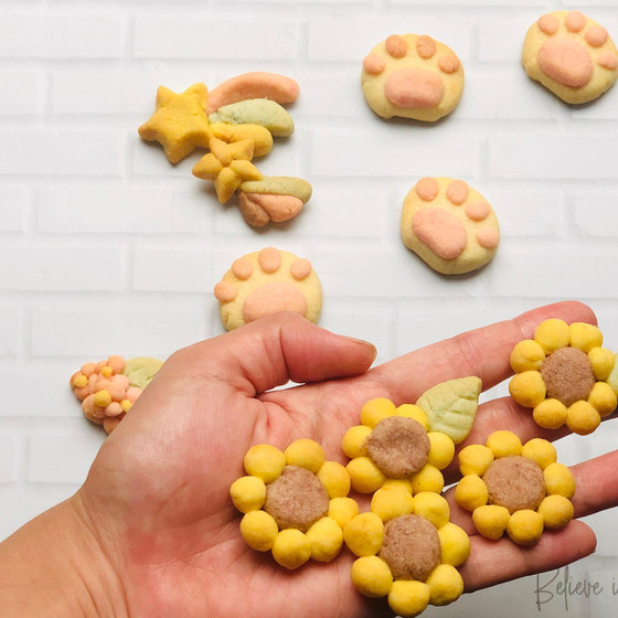 3Dクッキー　肉球orひまわり