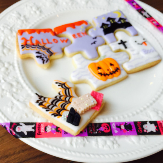 ハロウィンパズルアイシングクッキーレッスン