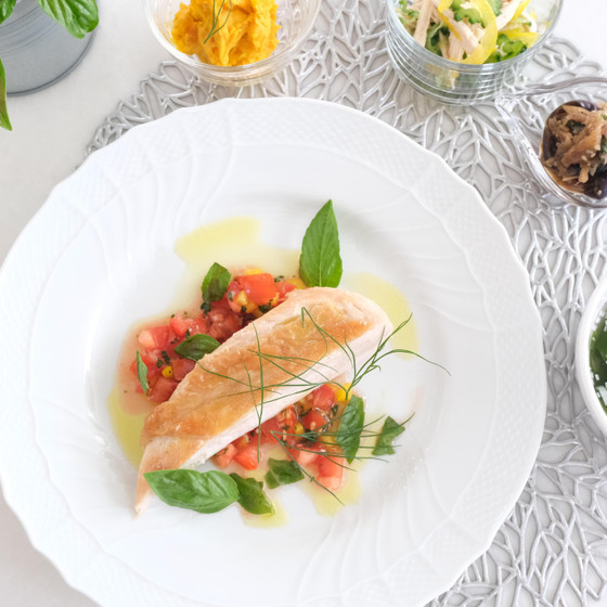 簡単だから何度でも　夏の献立に困ったら〜鶏胸肉と夏野菜でメイン、スープ、サラダまで〜　おまけの明太パスタもつけて1時間で六品