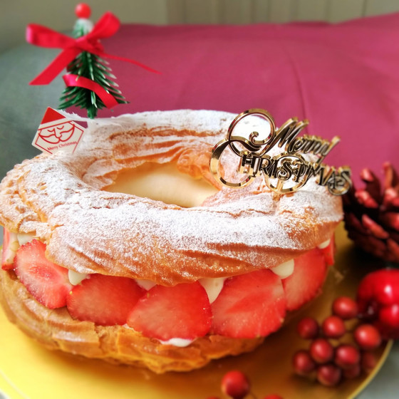 クリスマスケーキ2018～ホワイトチョコムースと抹茶のリース