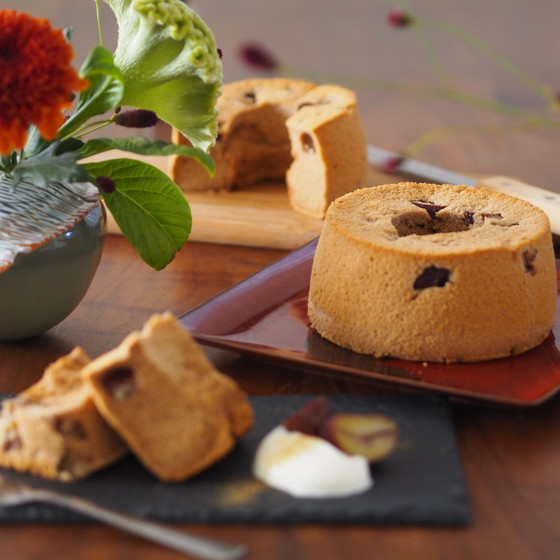【教室開催】栗とほうじ茶のシフォンケーキ