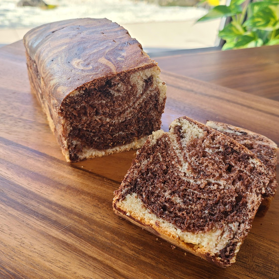 米粉のチョコマーブルパウンドケーキ
