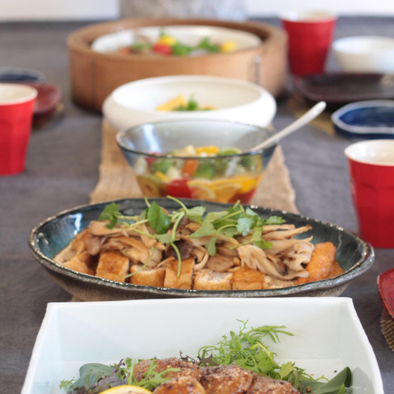 春野菜とおだしをたっぷり使った体に優しい大皿料理レッスン７品