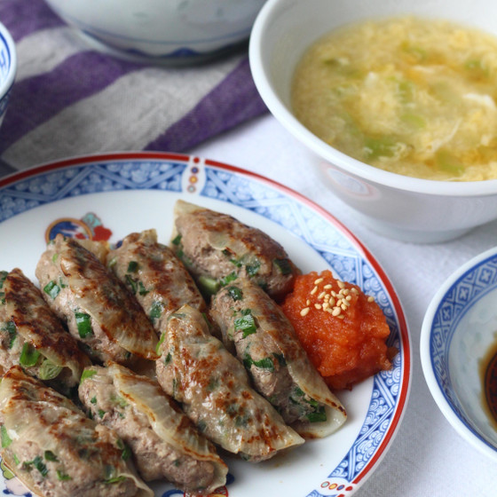 夏休み最後の日曜日のレッスン⭐︎カロリーオフ！包まない大根餃子/中華風コーンスープ/Smile Kitchen特製餃子